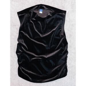 Old Navy Black Velvet Cowl Neck Tank Top Womens Size L